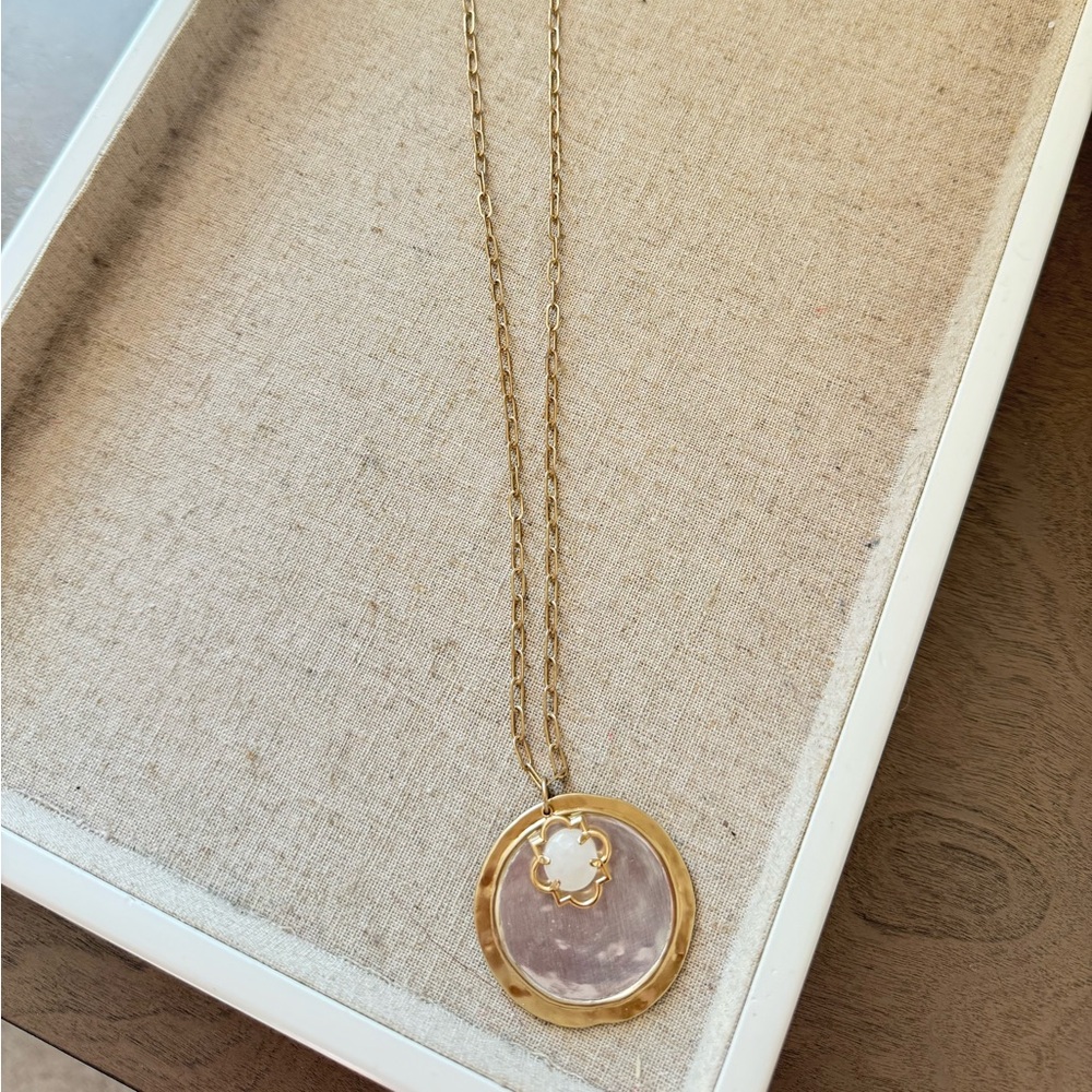 Silver & Gold Long Paperclip Necklace